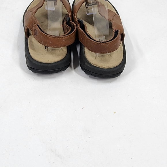 Teva Salani Thong Ankle Strap Leather Sandals Camel 7 - Picture 6 of 8
